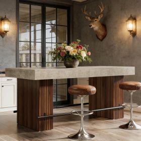 Bar Table, Industrial Counter Height Pub Dining Table