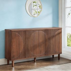 Sideboard Buffet, White Credenza Storage Cabinet with Doors