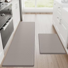 Kitchen Mats, 2PCS Kitchen Rugs, Cushioned Anti Fatigue Kitchen Mats for Floor, Non-Slip Standing Desk Mat, Waterproof Kitchen Rug Set for Kitche (Material: Kitchen Mats)